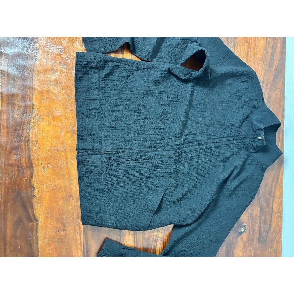 ExOfficio Women's Vintage Black Crinkle Textured Jacket‎ Size L